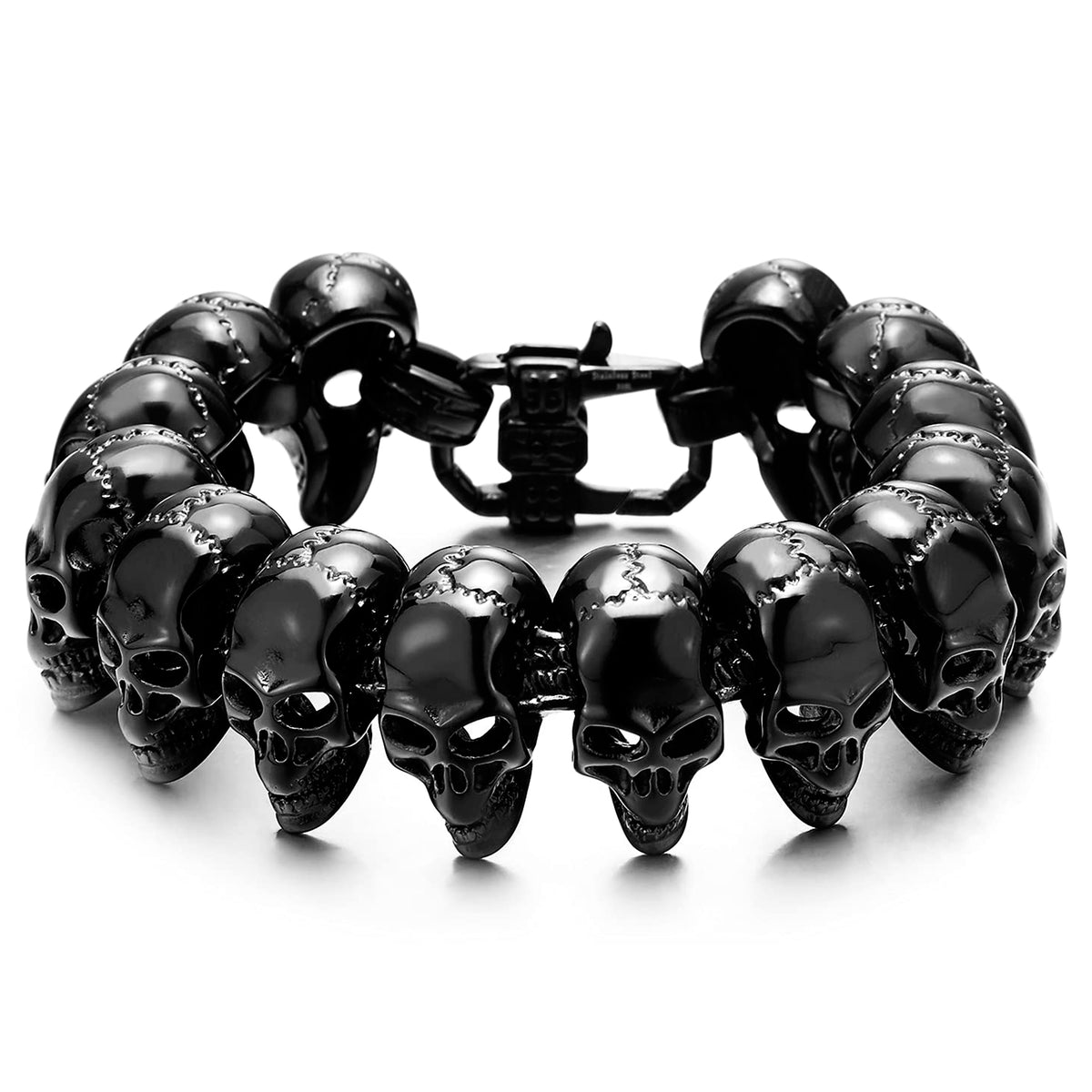 Armband Svarta Dödskallar