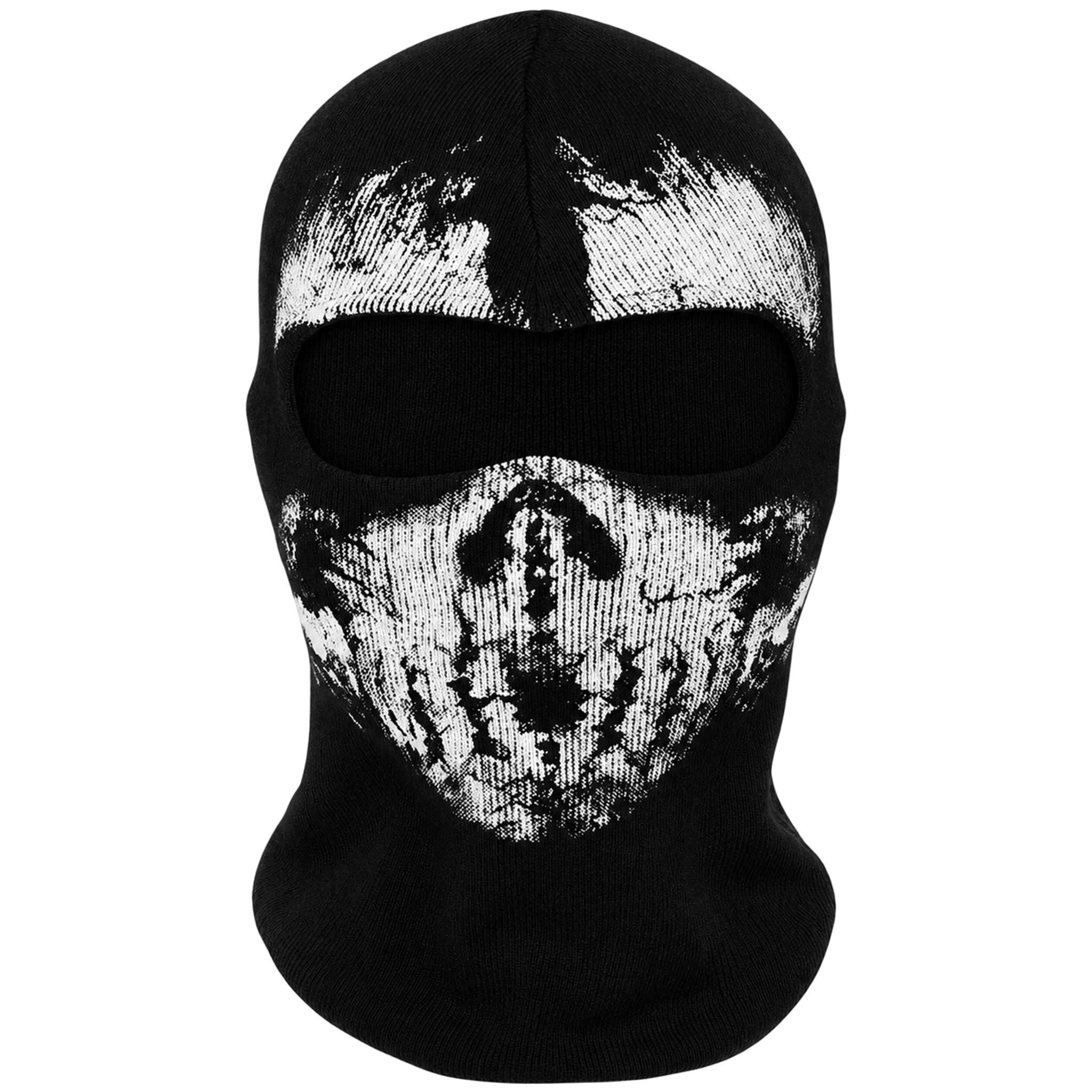 Svart döskalle balaclava i bomull