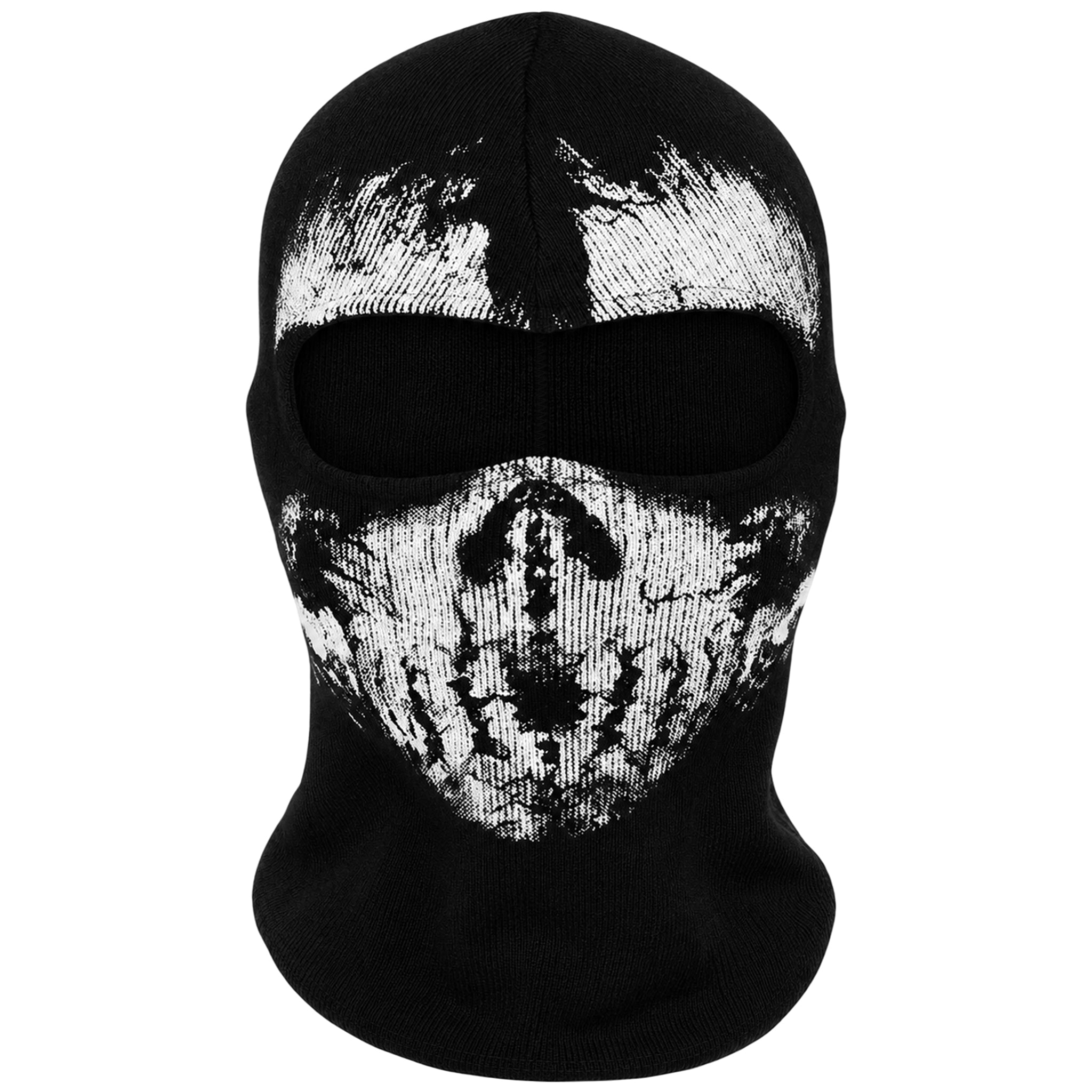 Svart döskalle balaclava i bomull
