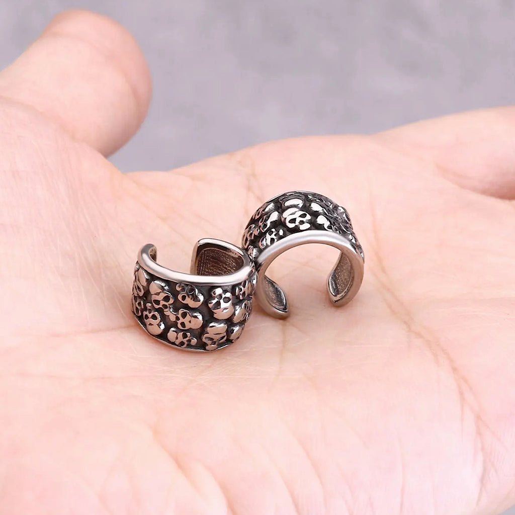 Dödskalle ear cuff örhängen