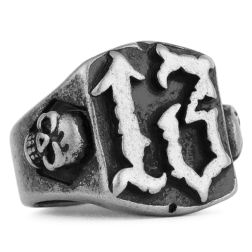 Dödskalle Ring Lucky Number 13