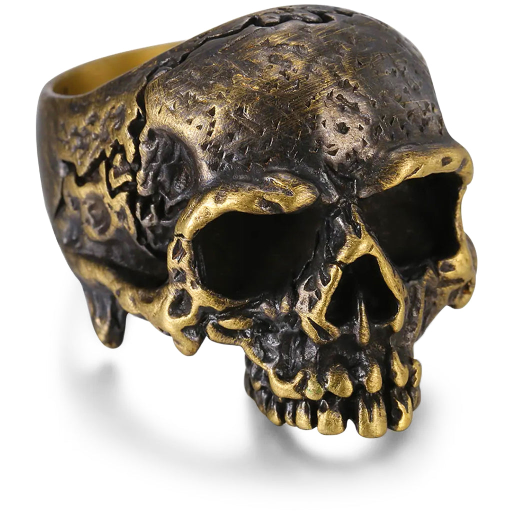 Dödskalle Ring Mässing