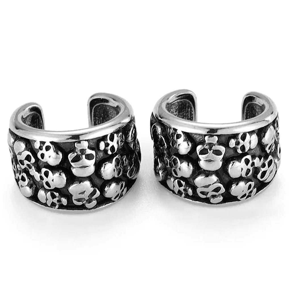 Ear cuffs med dödskallar på