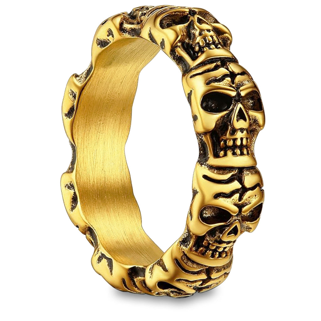 Guldring Dödskallar