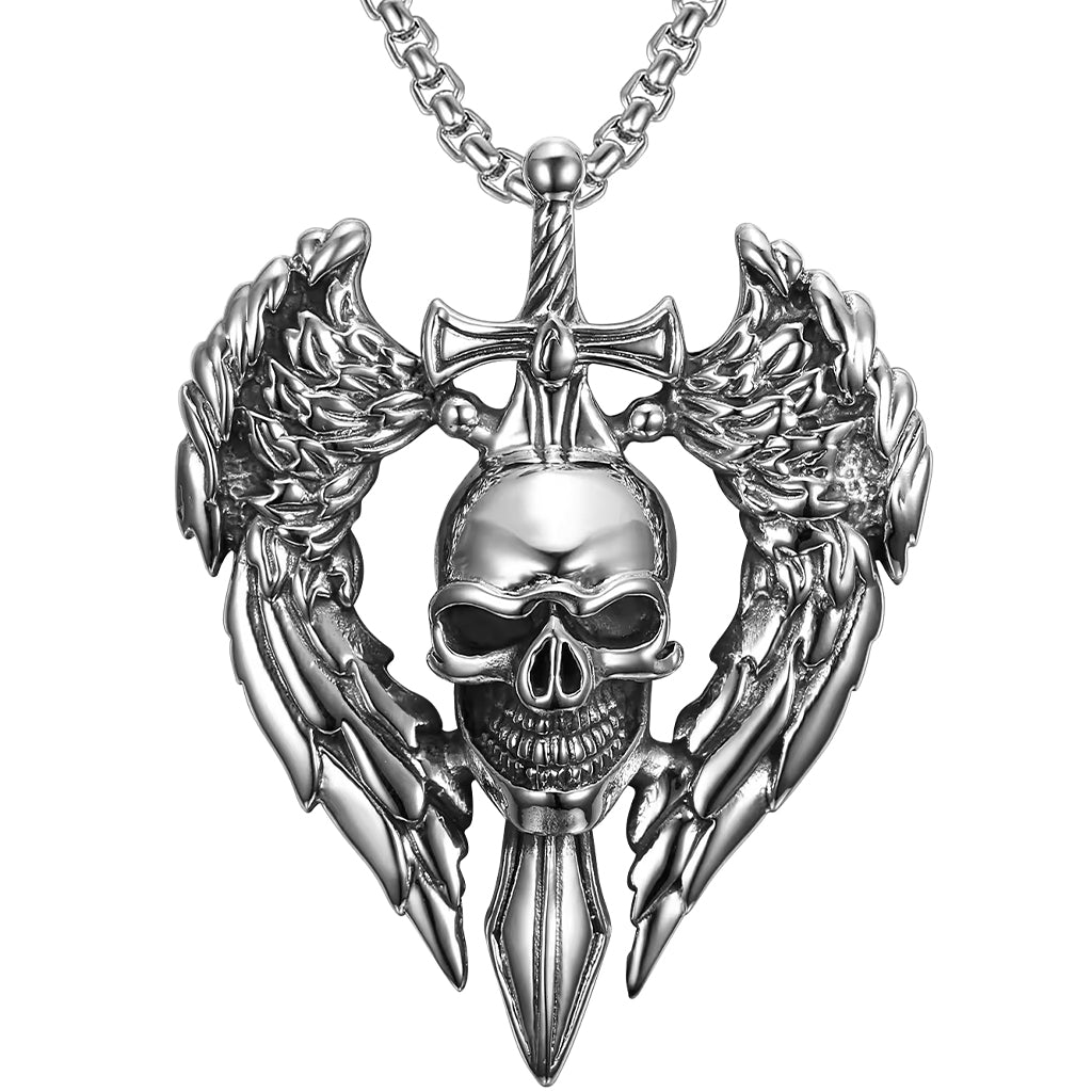 Halsband Dödskalle Svärd Änglavingar