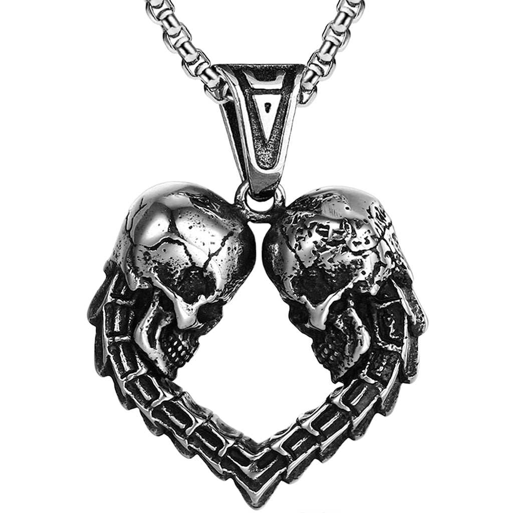 Halsband Dödskalle Hjärta