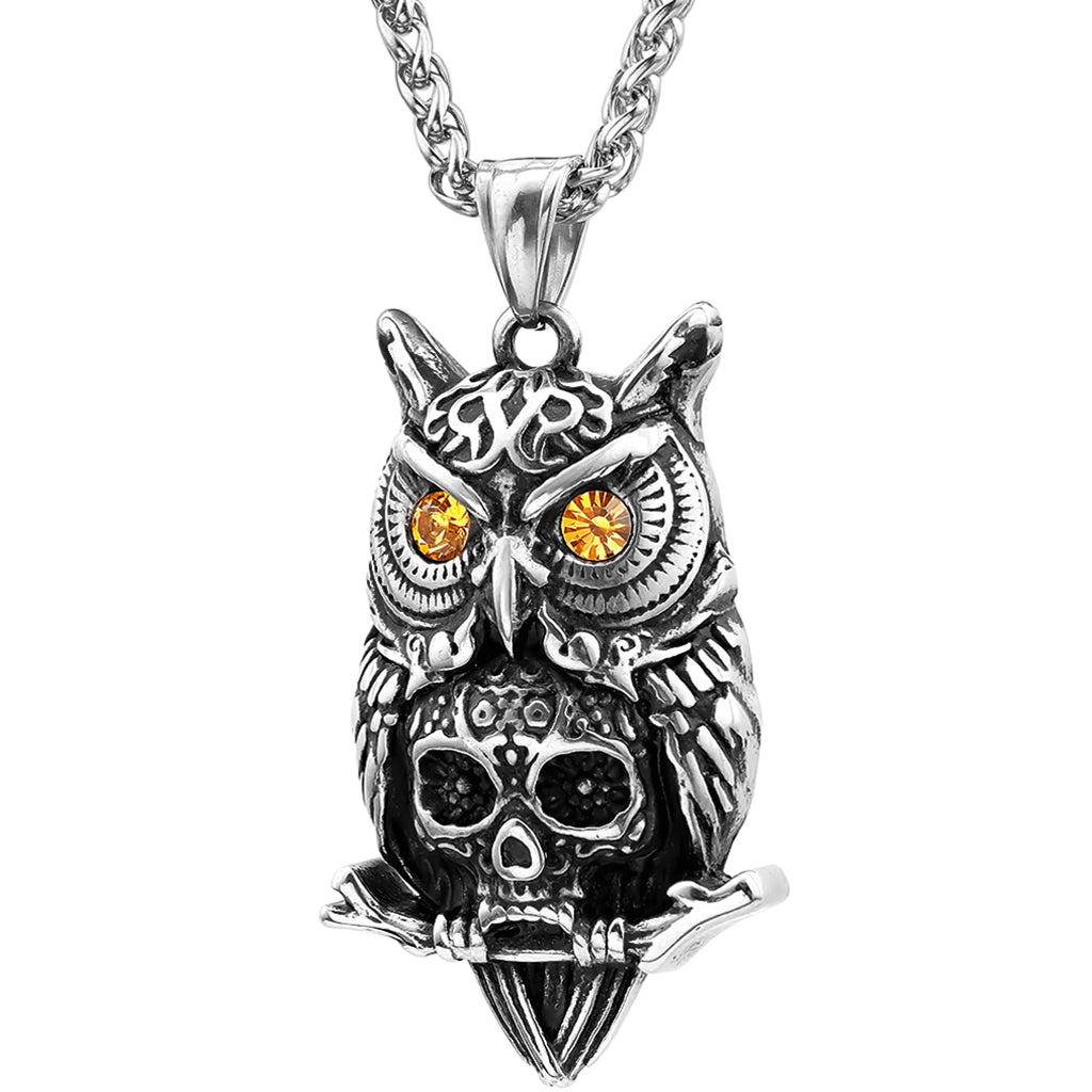 Halsband Uggla Dödskalle