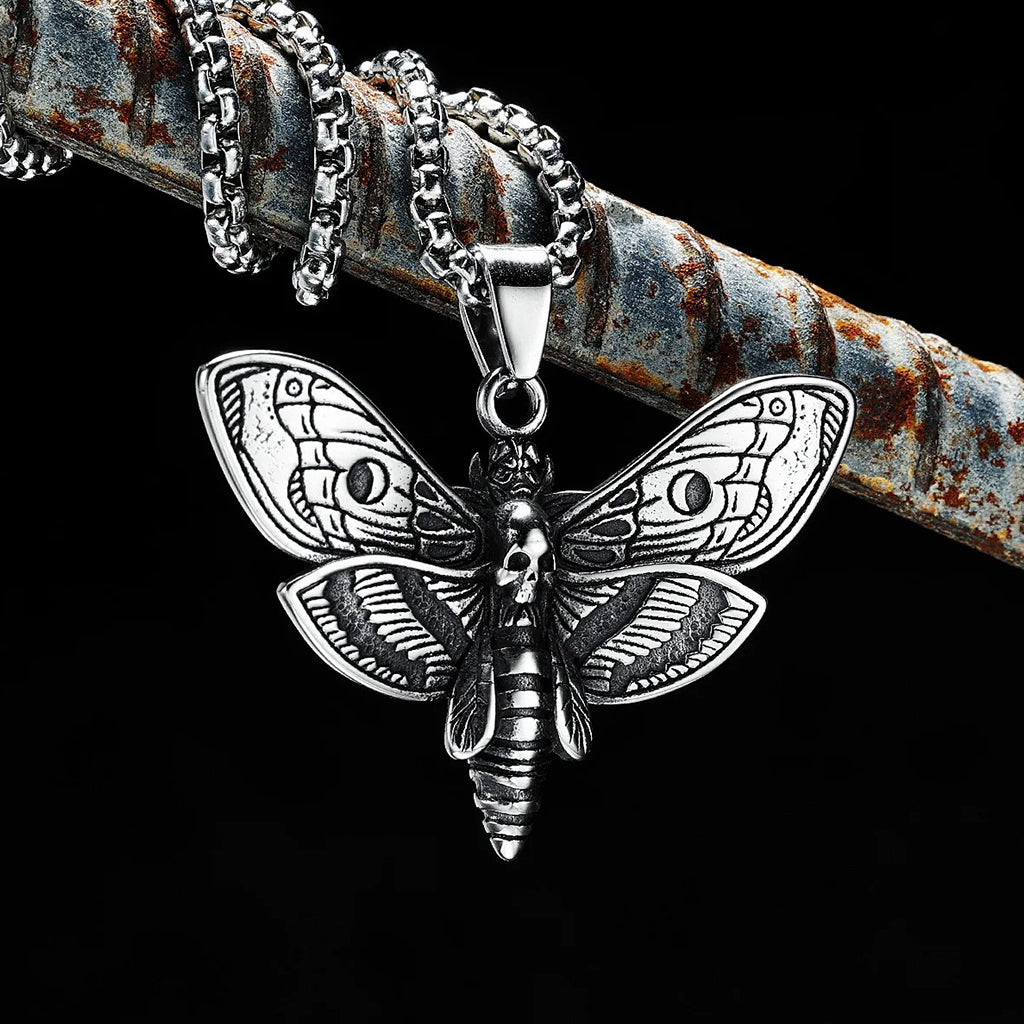 Halsband med fjäril och dödskalle