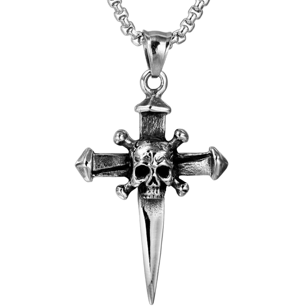 Kors Halsband Spikar Dödskalle