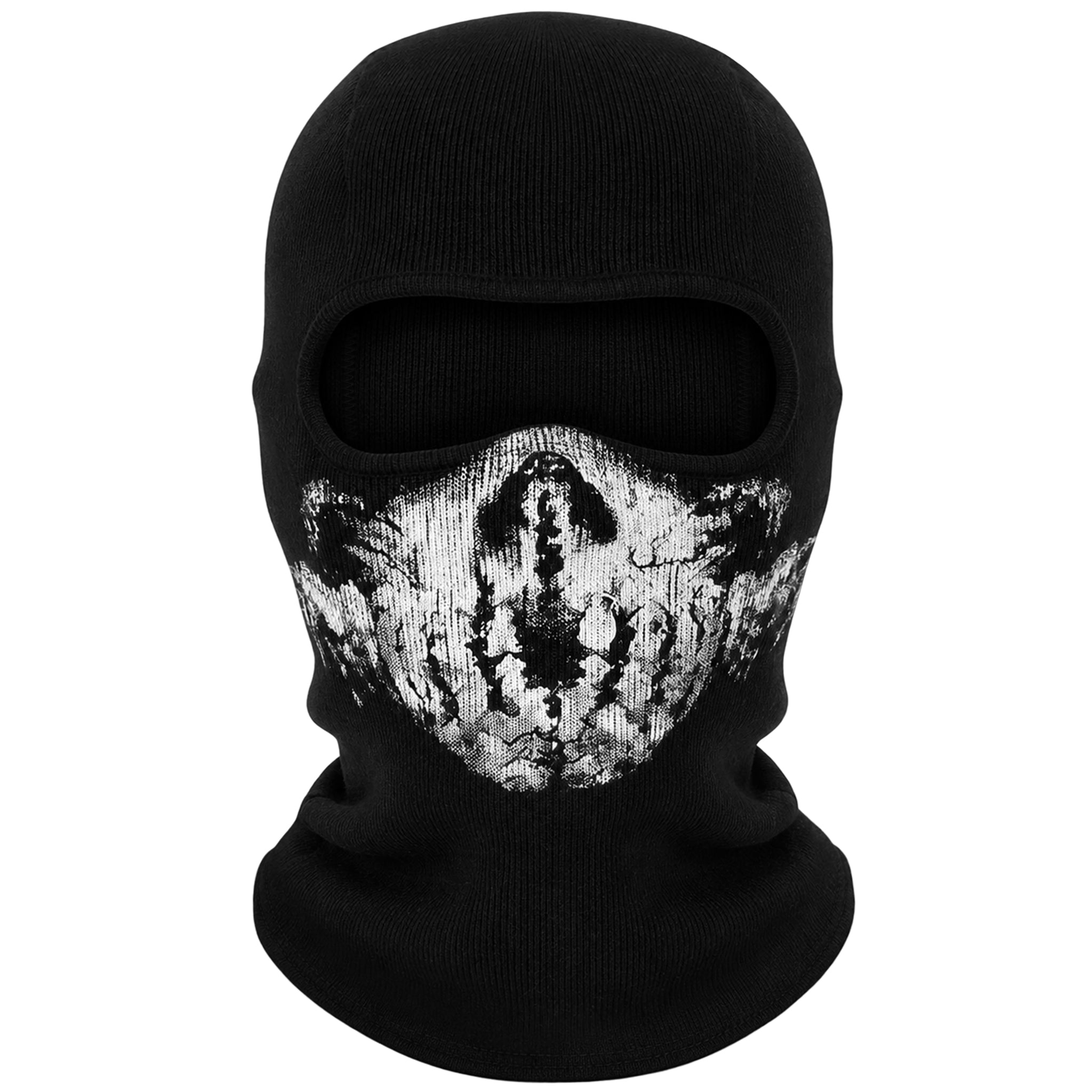 Militär balaclava med dödskalle framtill för jakt, airsoft, motorcykel och friluftsliv