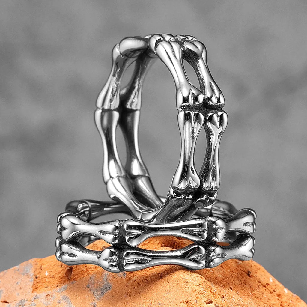 Skelett ring av rostfritt stål