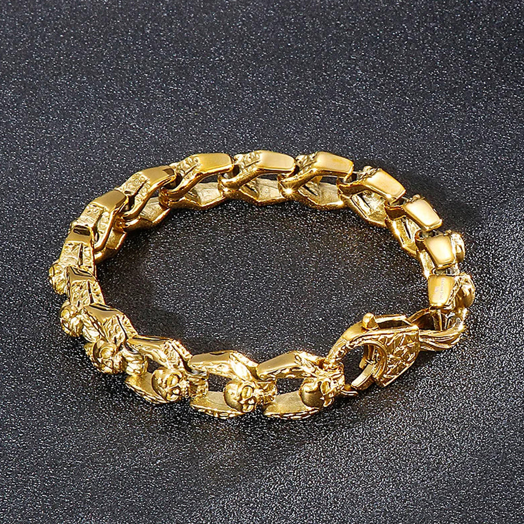 Guld Armband med Dödskallar