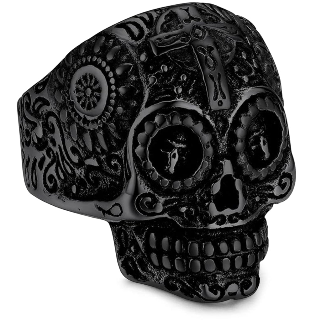 Svart Calavera Dödskalle Ring