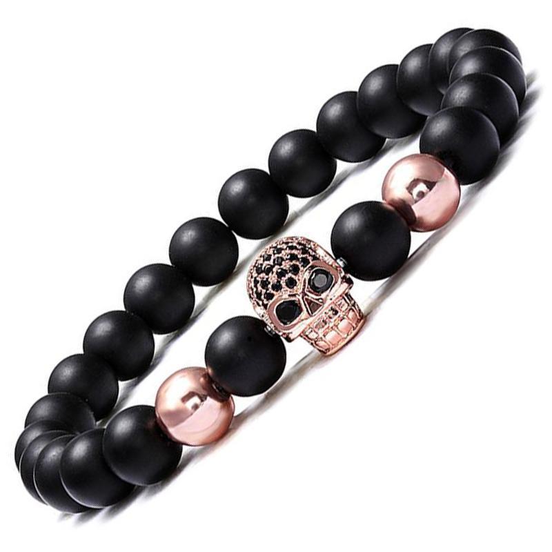 Armband Dödskalle Roséguld