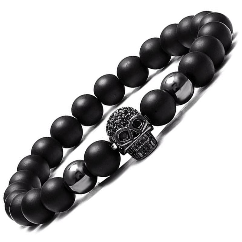 Biker Armband Med Dödskalle