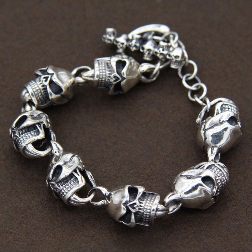 Armband Med Dödskallar Silver