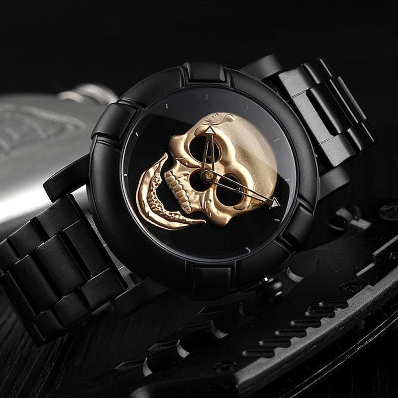 Dödskalle Klocka För Män