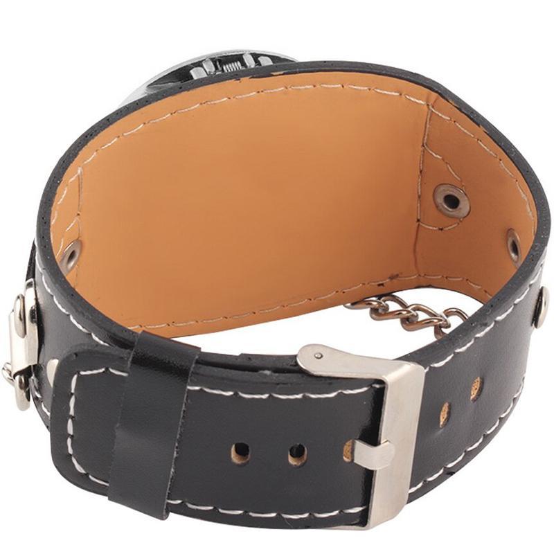 Dödskalle Herrklocka Läderarmband