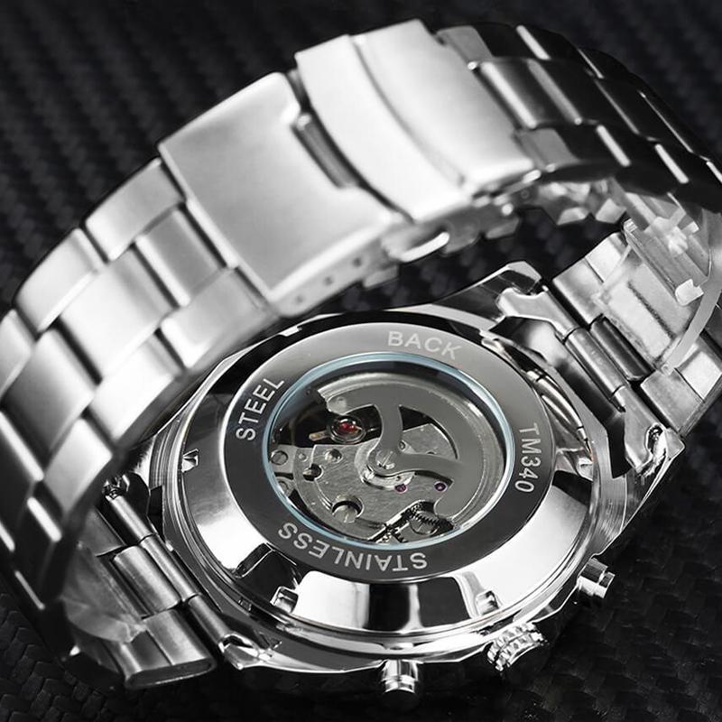 Silverfärgad Dödskalle Klocka