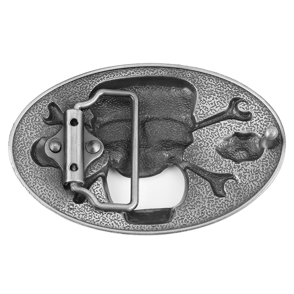 Dödskalle Herrbälte Med Flasköppnare