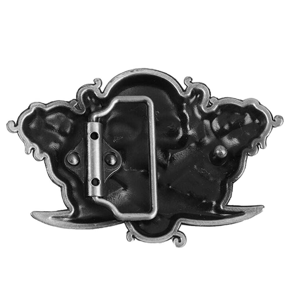 Baksidan På Dödskalle Bältesspänne