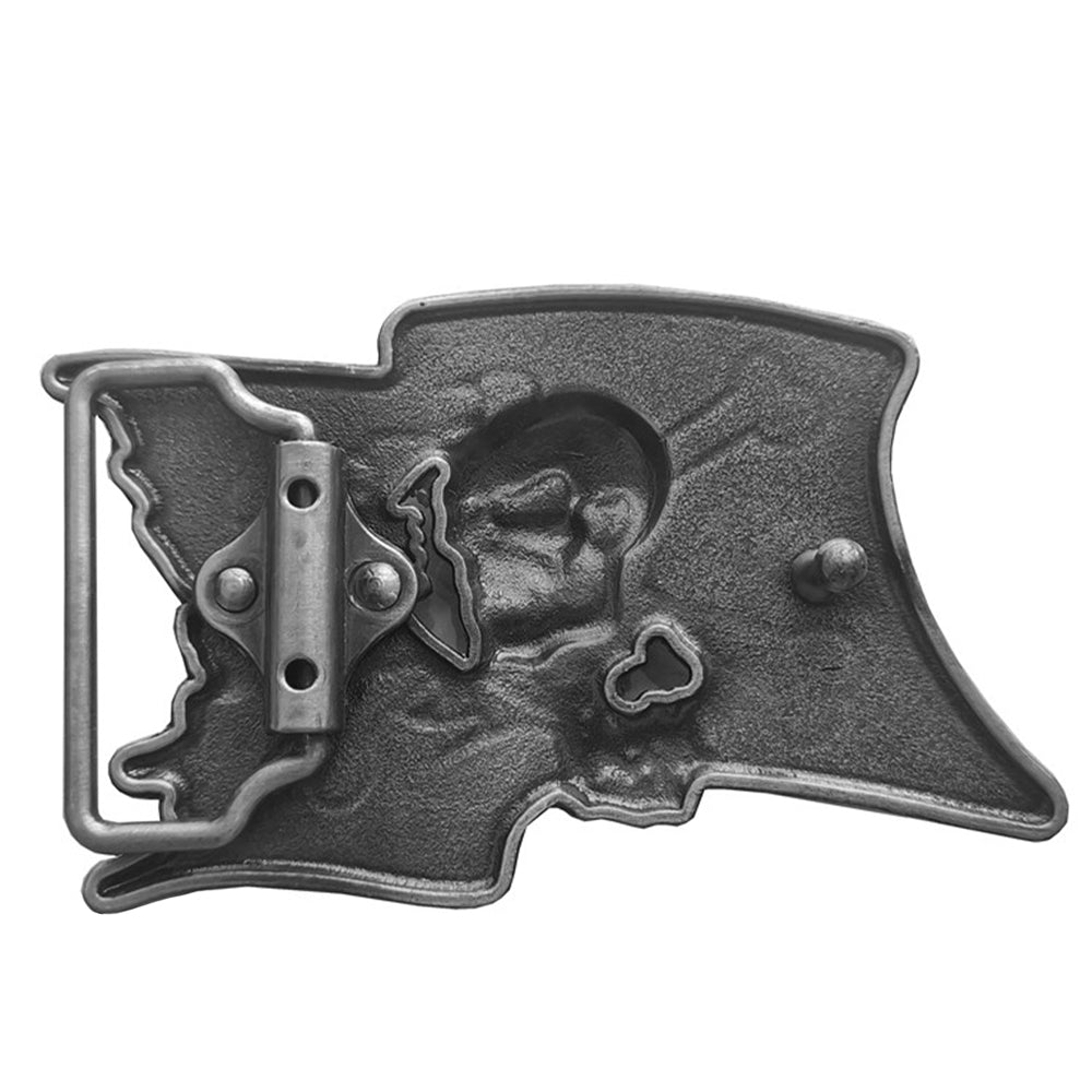 Svart Skärp Med Jolly Roger Spänne