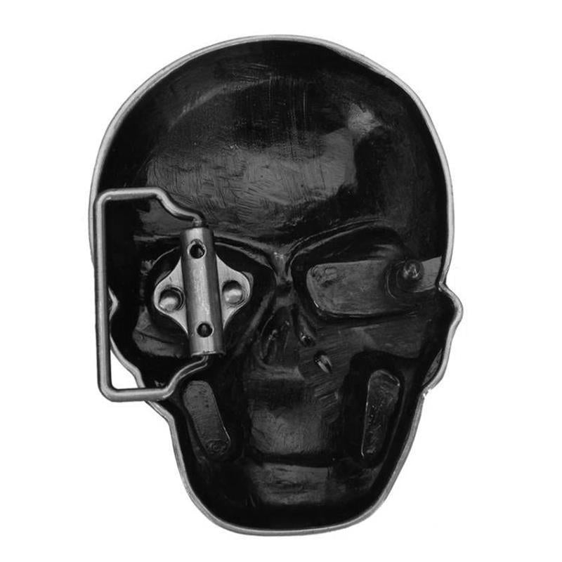 Baksidan På Dödskalle Spänne