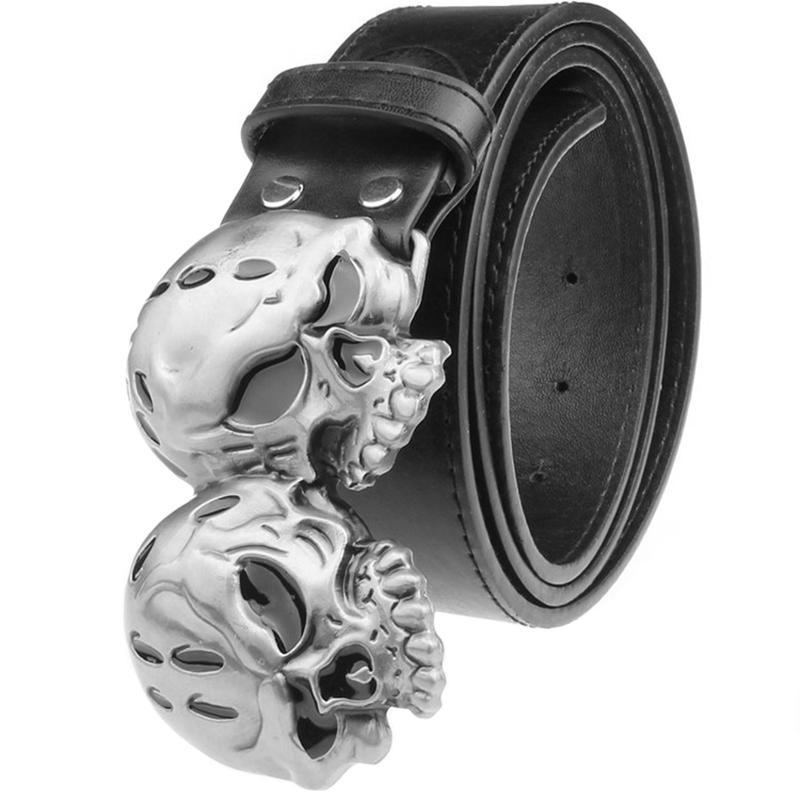 Brett Läderbälte Dödskalle