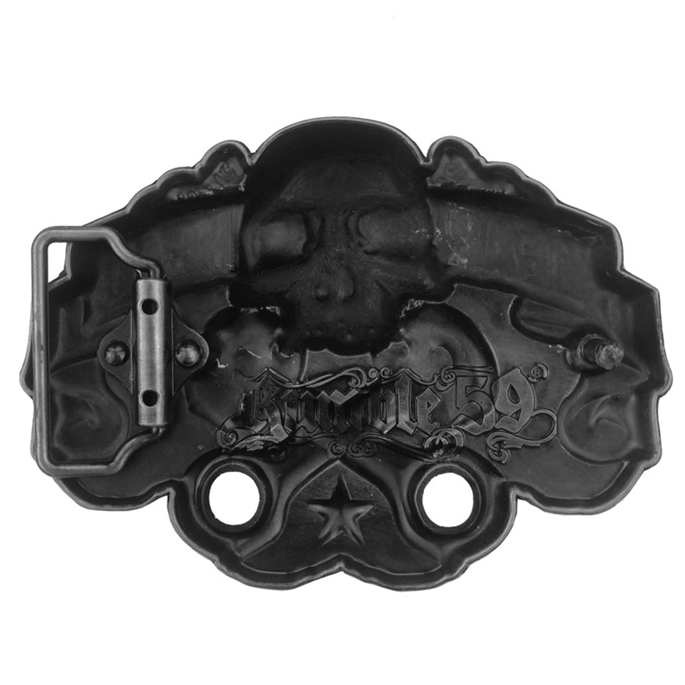 Dödskalle Läderbälte Gear Head