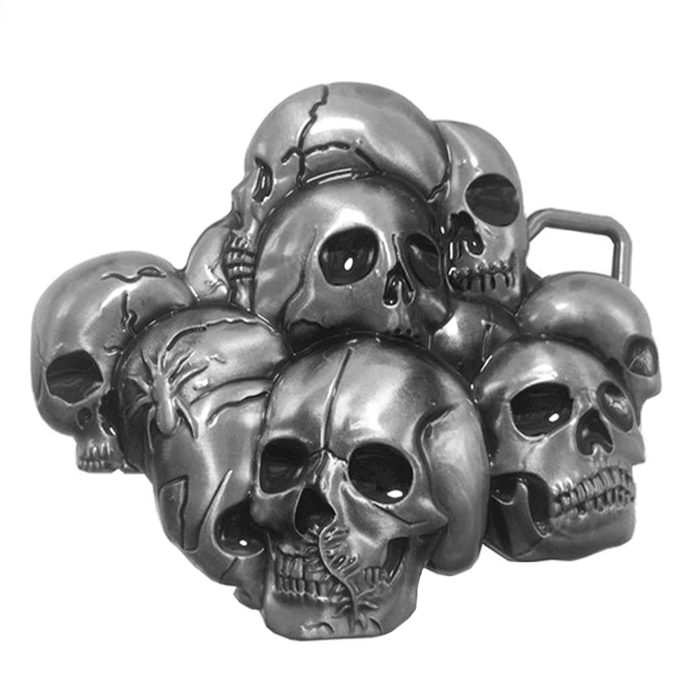 Skärp Äkta Läder Med Dödskallar