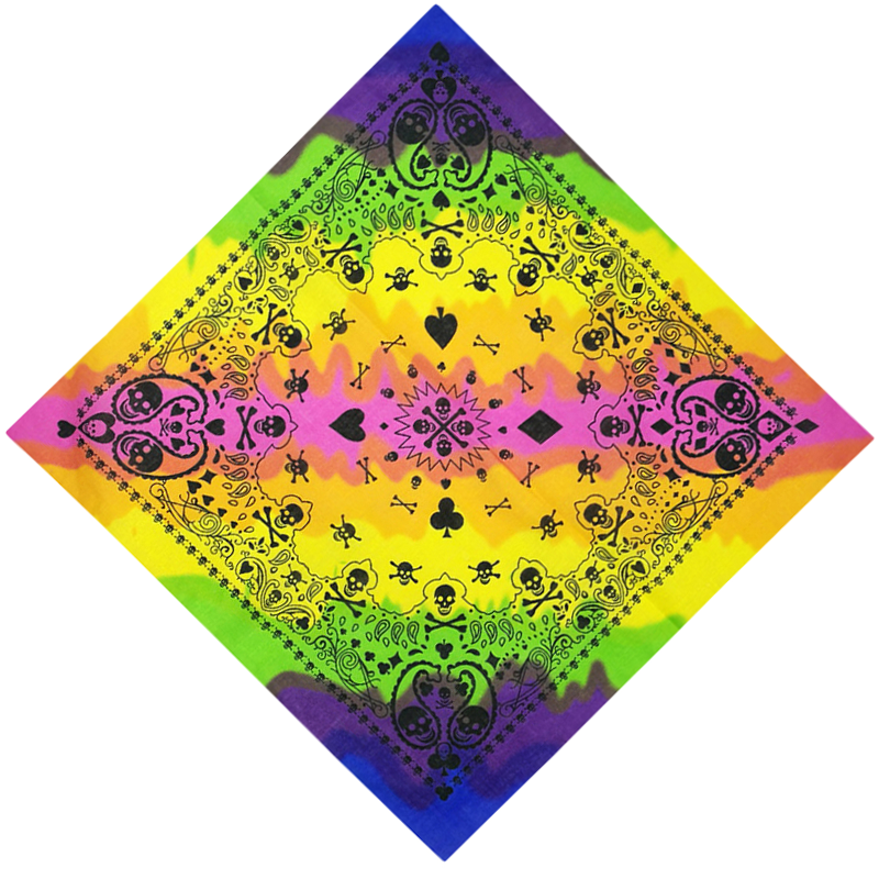 Färgglad Dödskalle Sjal