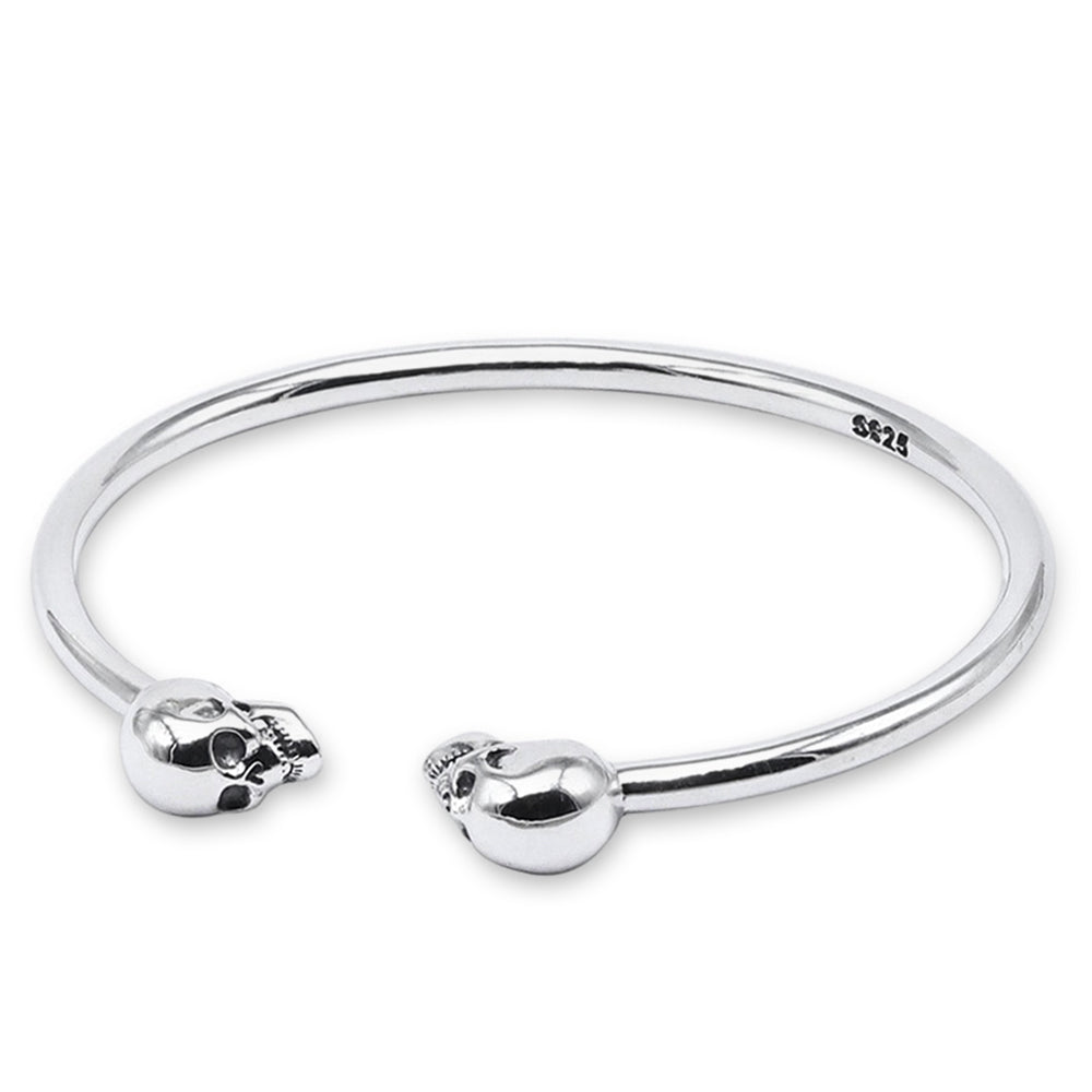 Dödskalle Manschett-Armband Silver