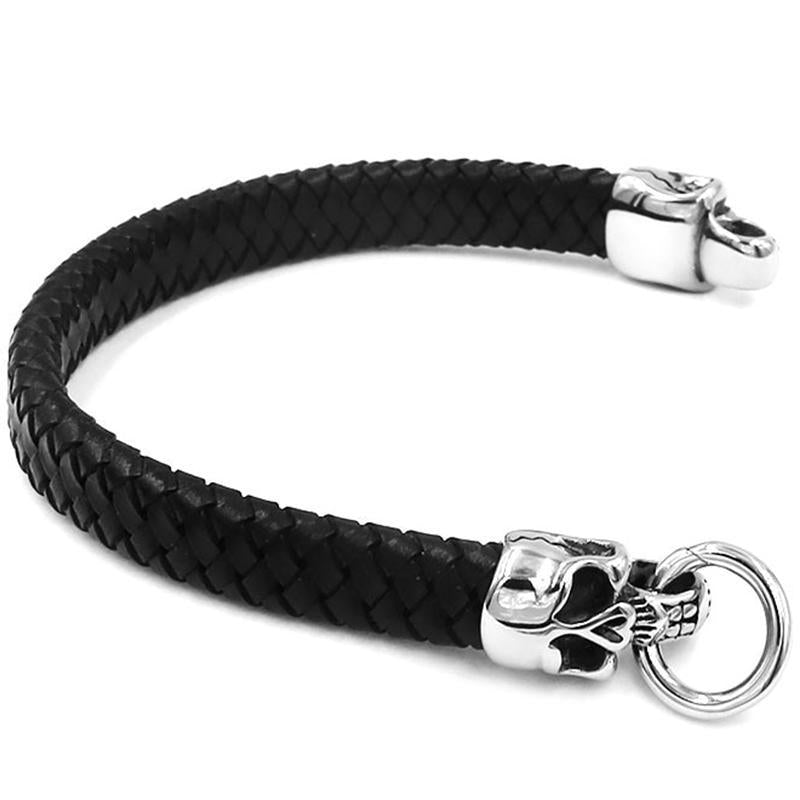 Läderarmband Dödskalle