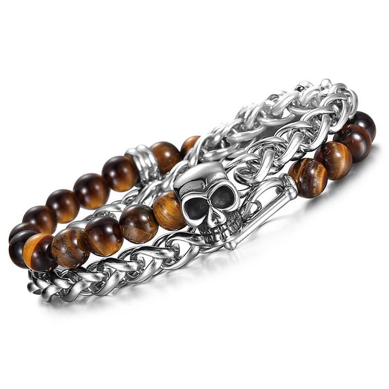 Armband Tiger Stones Och Stål