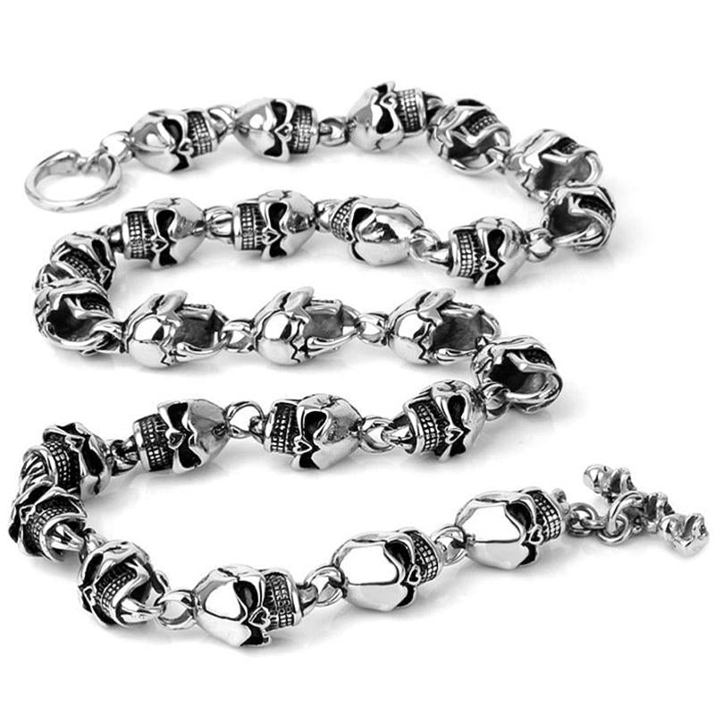 Dödskalle Halsband Stål
