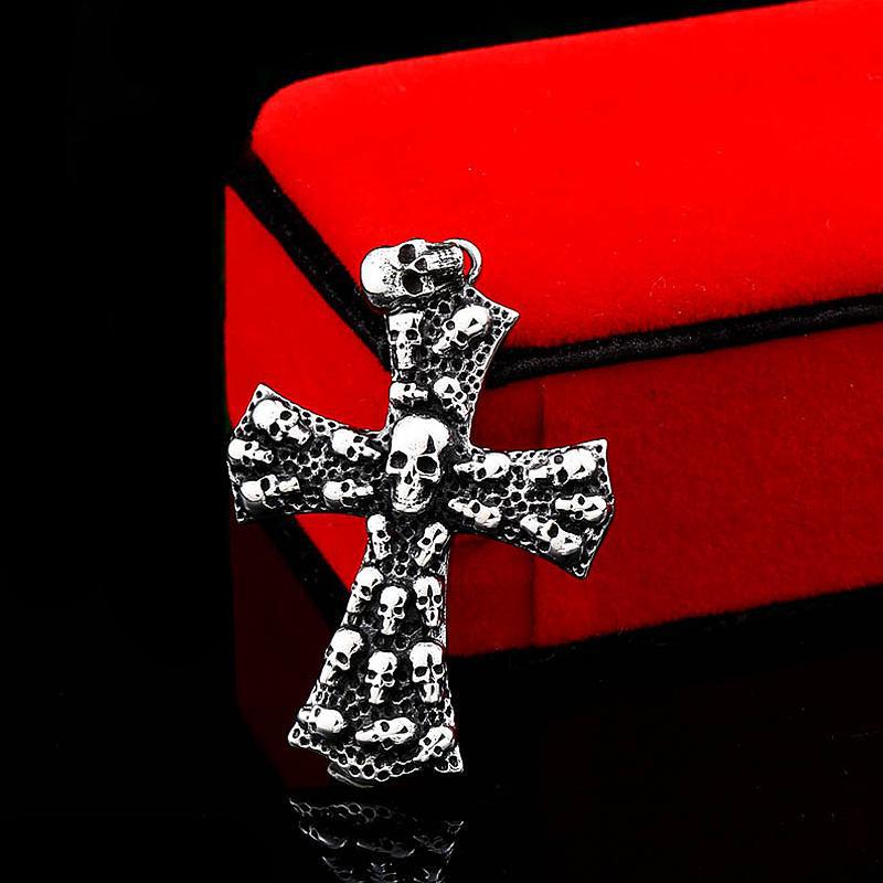 Halsband Kristet Kors Med Dödskalle