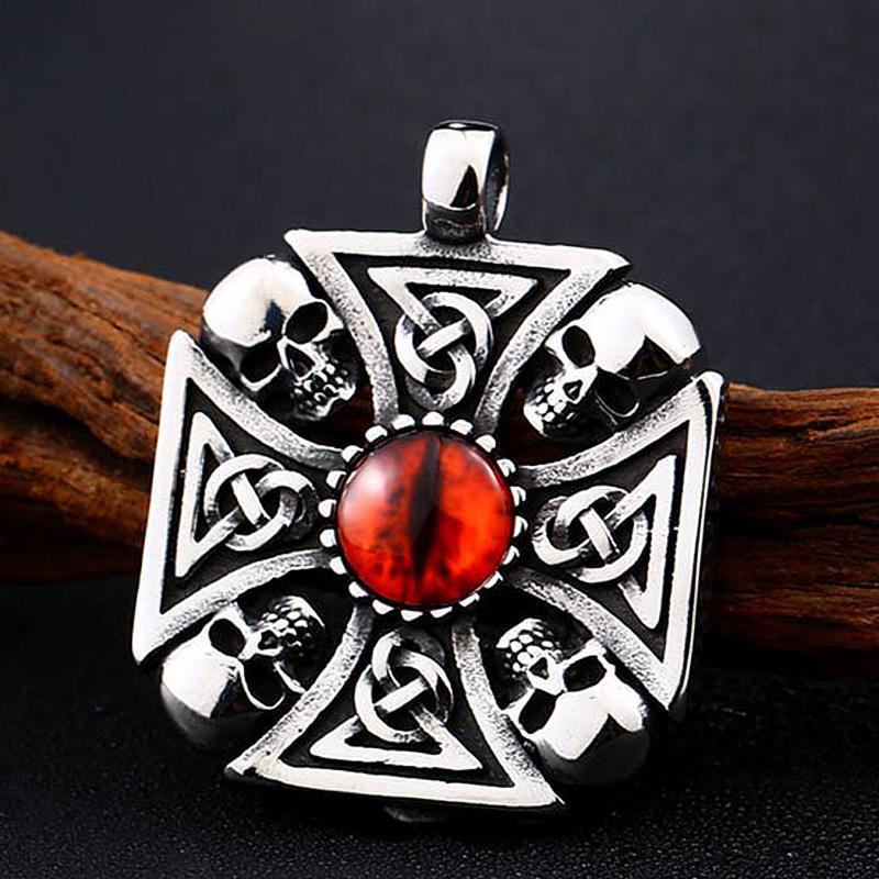 Halsband Malteserkors Med Dödskalle