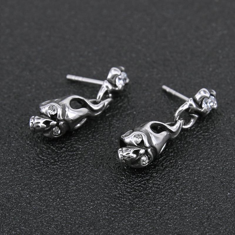 Eldsflamma Stålörhängen