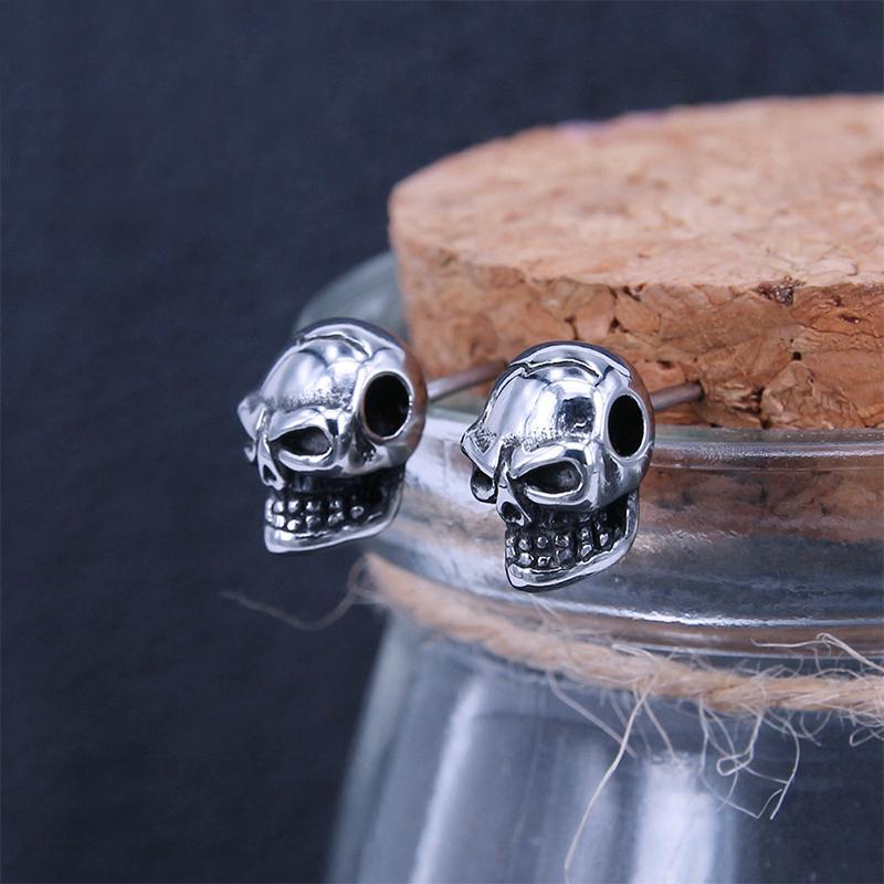 Örhängen Med Spruckna Dödskallar (Stål)