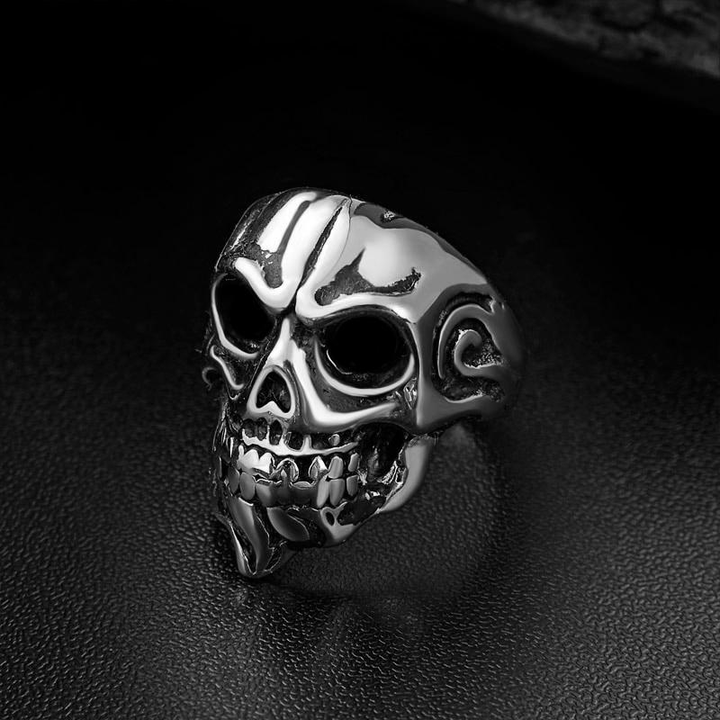 Biker Ring Med Dödskalle