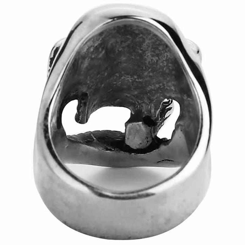 Dödskallering Cigar Skull (Stål)