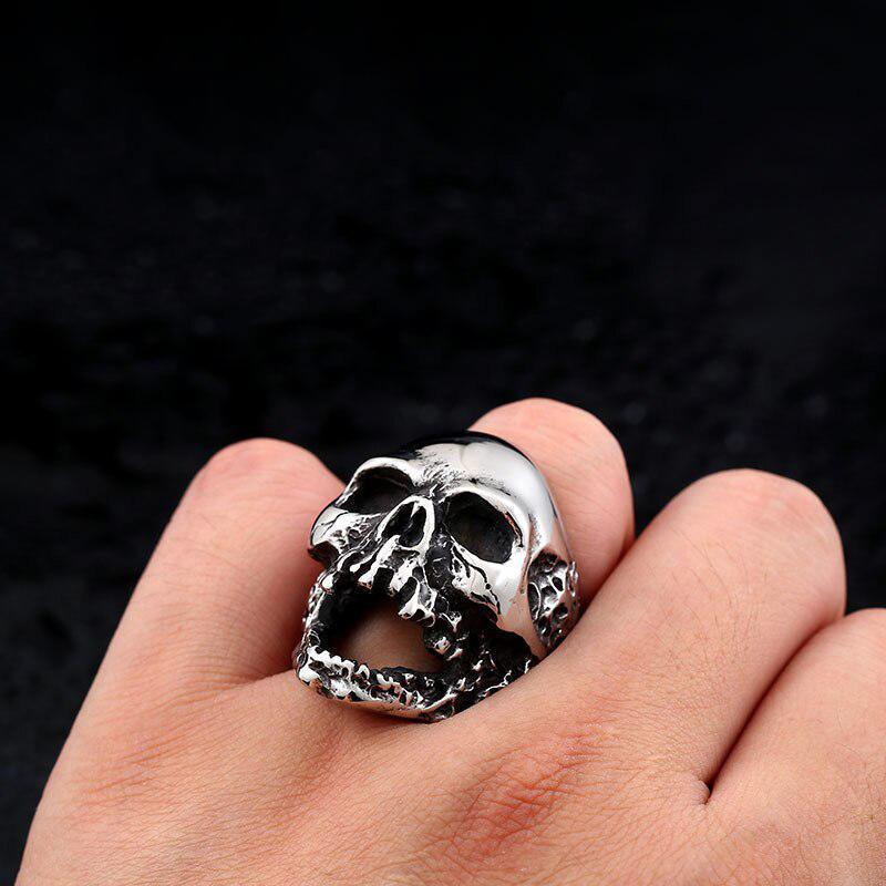 Dödskallering Broken Jaw (Stål)