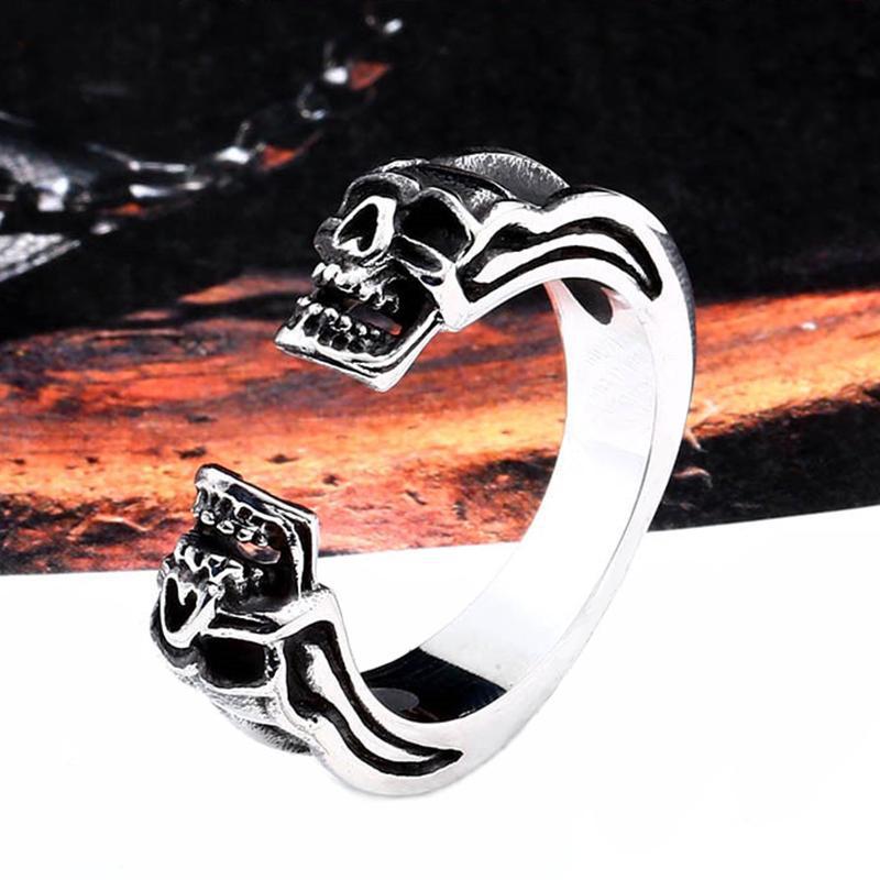 Dödskallering Anchor Skulls (Stål)