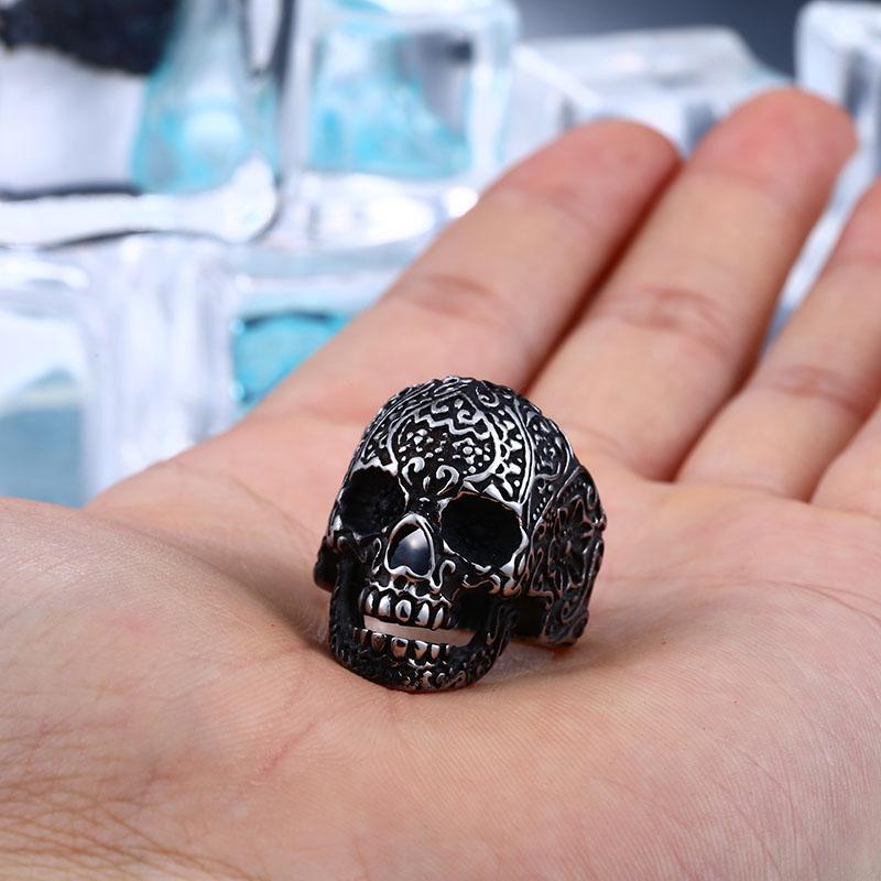 Biker Ring Mexikansk Dödskalle