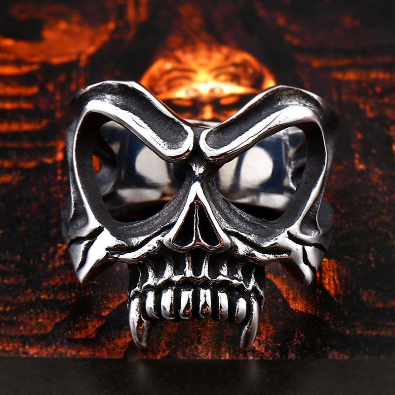 Ring Dödskalle Stål