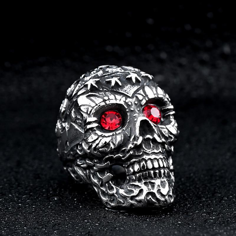 Dödskallering Jewel Soldier (Stål)