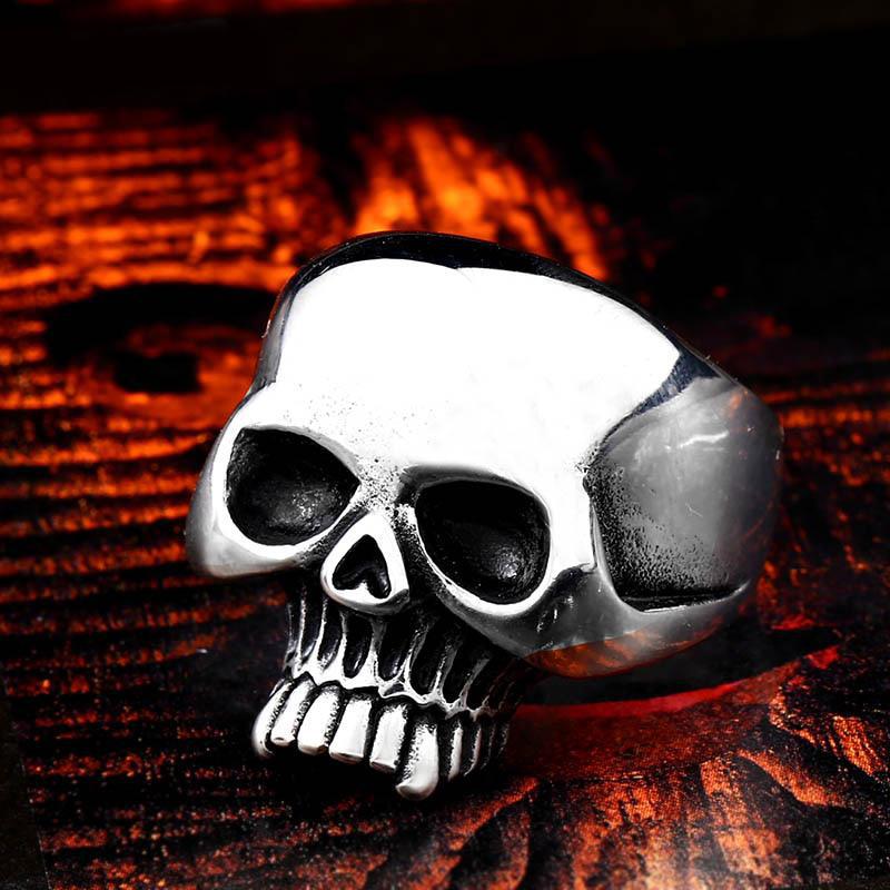 Ring Dödskalle Stål
