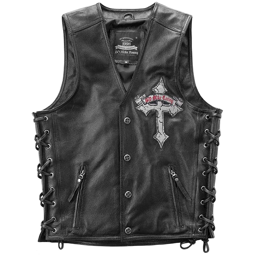 MC-Väst Med Dödskalletryck