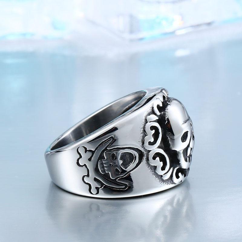 Stålring Dödskalle Pirat