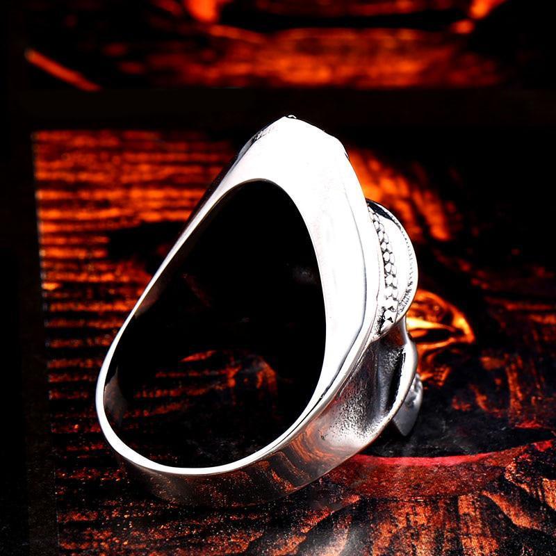 Dödskalle Ring Officer (Stål)